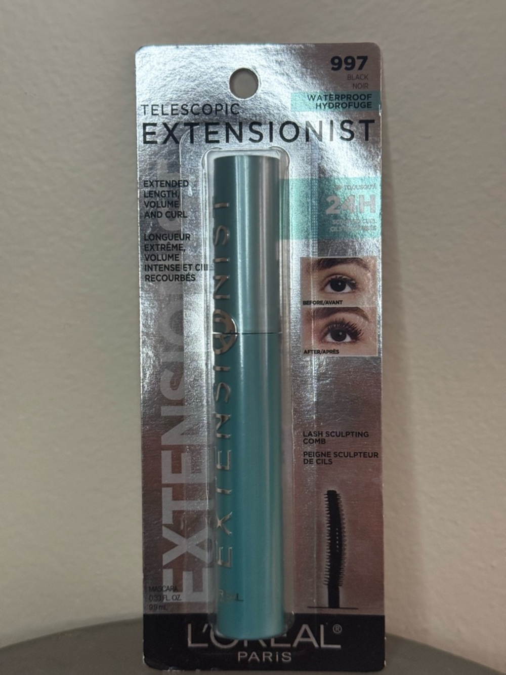Telescopic Extenaionists 997 BLACK- Mascara Teal Waterproof Lengthening Tube - Picture 2 of 3